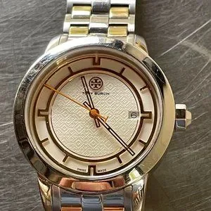 Tory Burch Cream Dial Date Two Tone Steel Quartz Ladies Watch s-l400.jpg main image 3